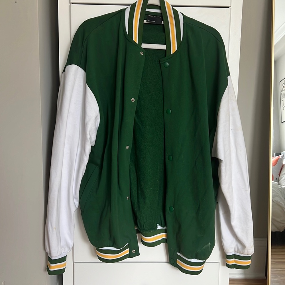 ASOS St Patrick’s day vintage varsity jacket